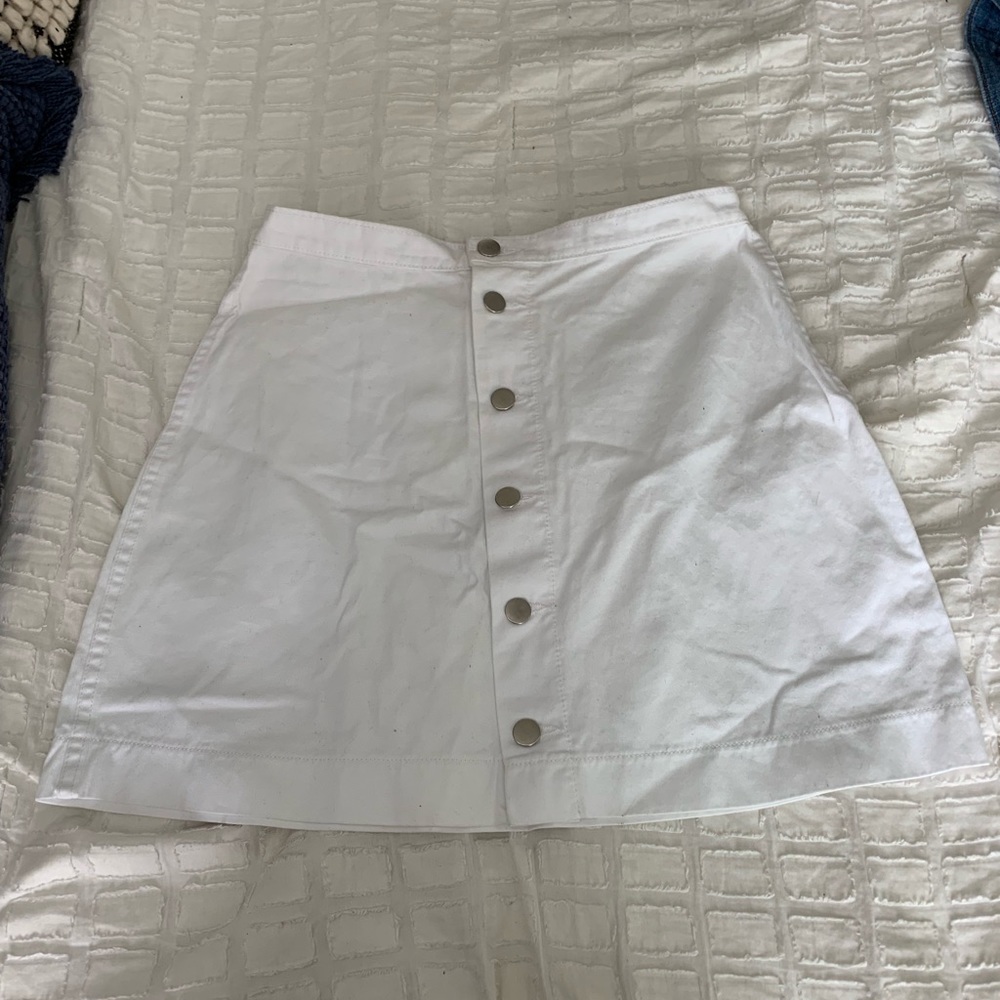 american apparel button up skirt